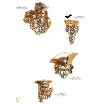 Picture Casanova mask with 2 curls - Valle d'oro Patchi