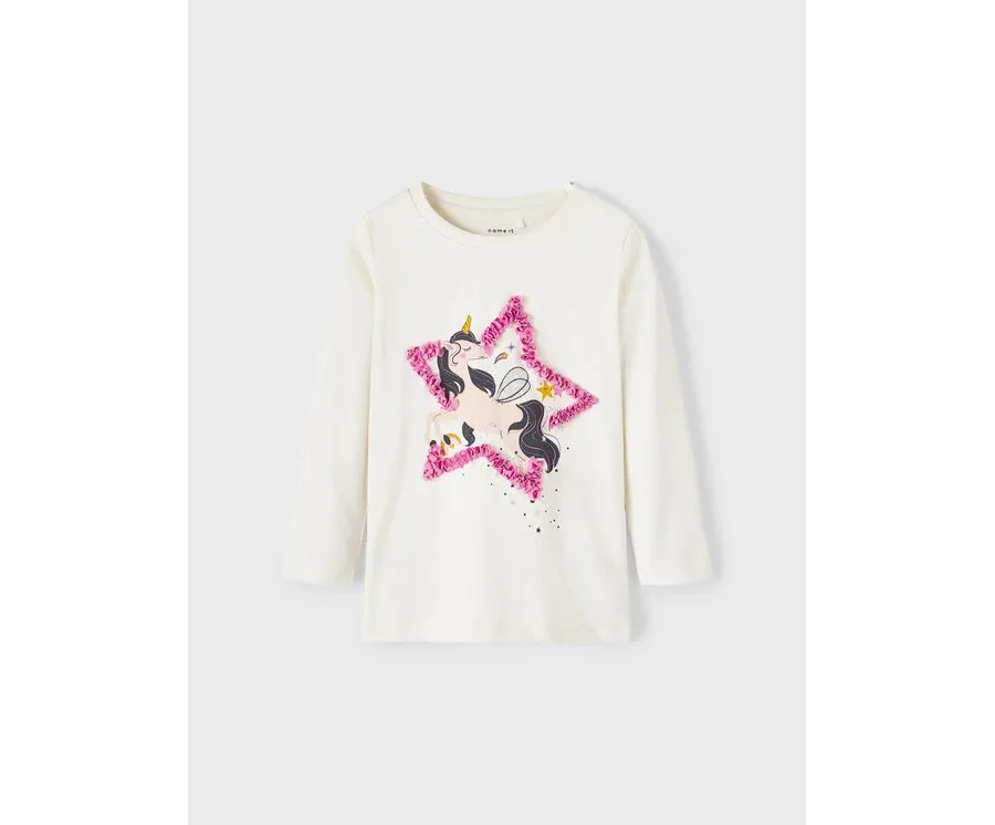 obrazek 1 NAME IT Bluzka 13221682 Écru Regular Fit