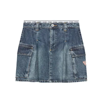 Zdjęcie Guess Spódnica jeansowa J5RD07 D45E0 Niebieski Regular Fit