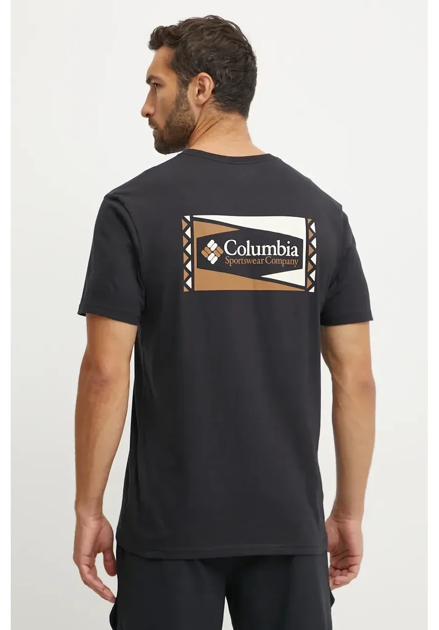 obrazek 1 Columbia t-shirt bawełniany kolor czarny z nadrukiem