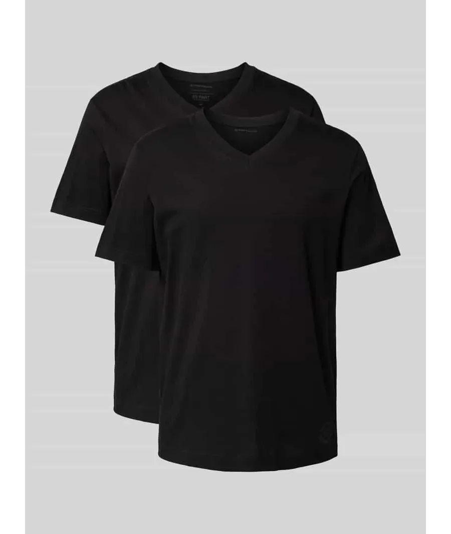 obrazek 1 T-shirt z dekoltem w serek w zestawie 2 szt.
