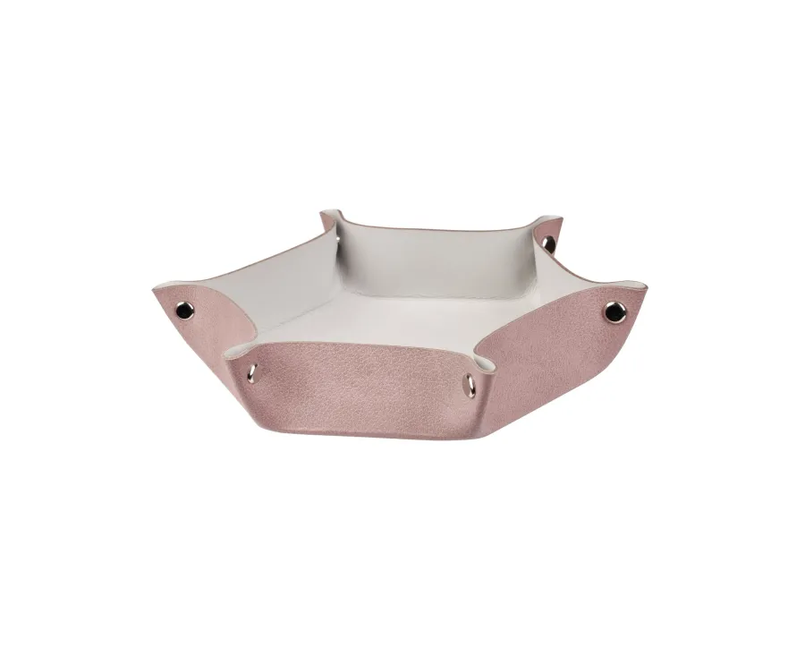 obrazek 1 Luksusowa ośmiokątna tacka na drobiazgi w kolorze perłowym