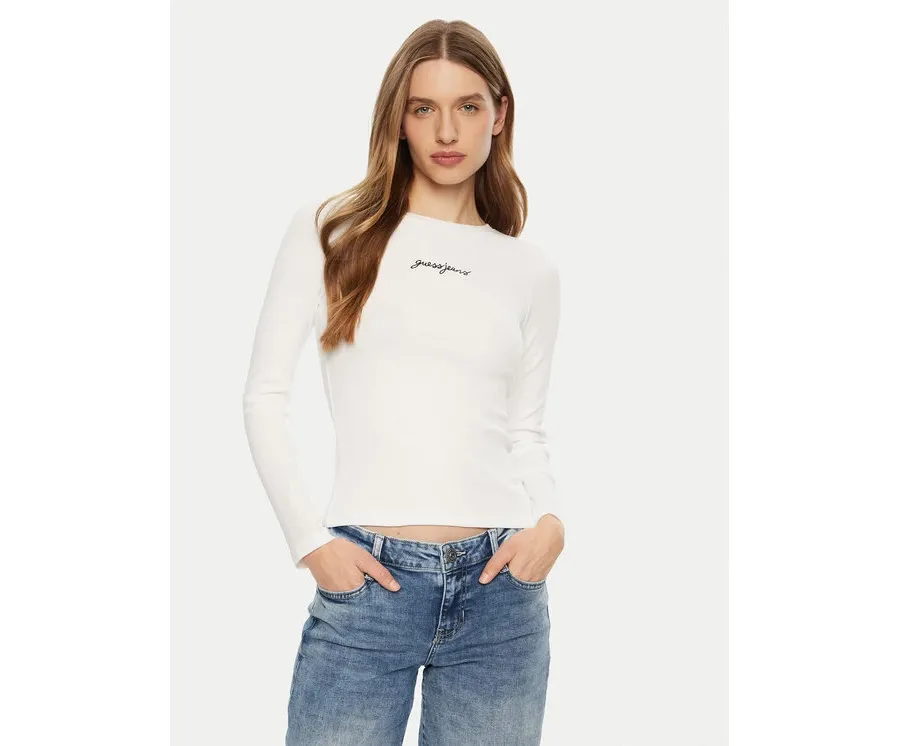 obrazek 1 Guess Jeans T-Shirt W5RI58 KA0H1 Biały Regular Fit