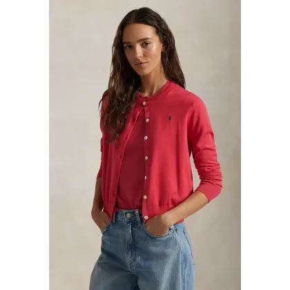 Zdjęcie Polo Ralph Lauren kardigan damski kolor czerwony lekki 211891672