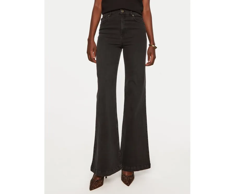 obrazek 1 TWINSET Jeansy 242TP2590 Czarny Flare Fit