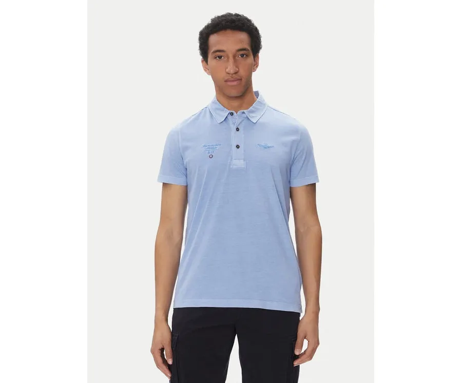 obrazek 1 Aeronautica Militare Polo 251PO1852J677 Błękitny Regular Fit