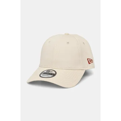 Zdjęcie New Era czapka z daszkiem kolor beżowy gładka 60565128
