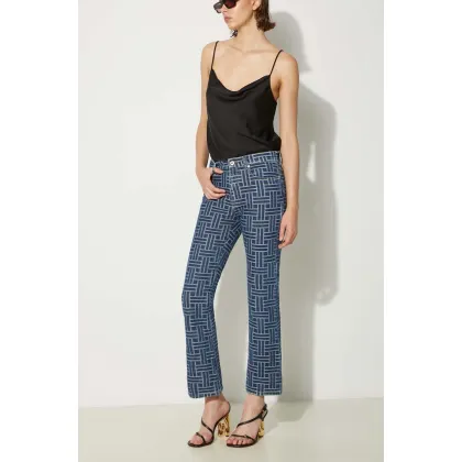 Zdjęcie Kenzo jeansy Bara Cropped Fit Jeans damskie high waist FE62DP2296J3.DS