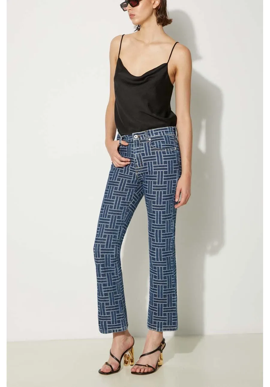 obrazek 1 Kenzo jeansy Bara Cropped Fit Jeans damskie high waist FE62DP2296J3.DS