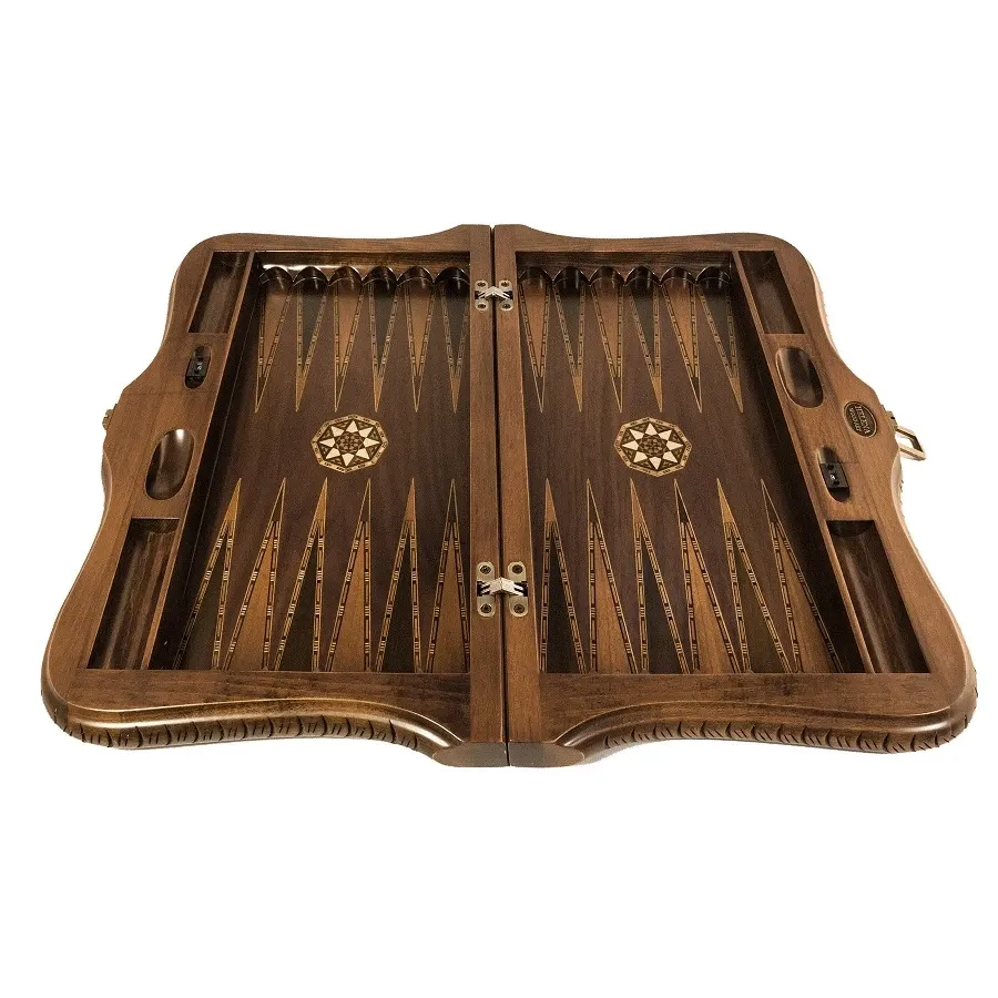 obrazek 3 Stylowy drewniany komplet do gry w Backgammon - Helena Woodart
