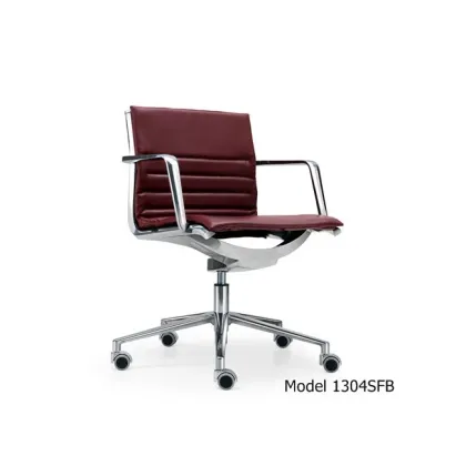 Picture Aluminum leather design office chair