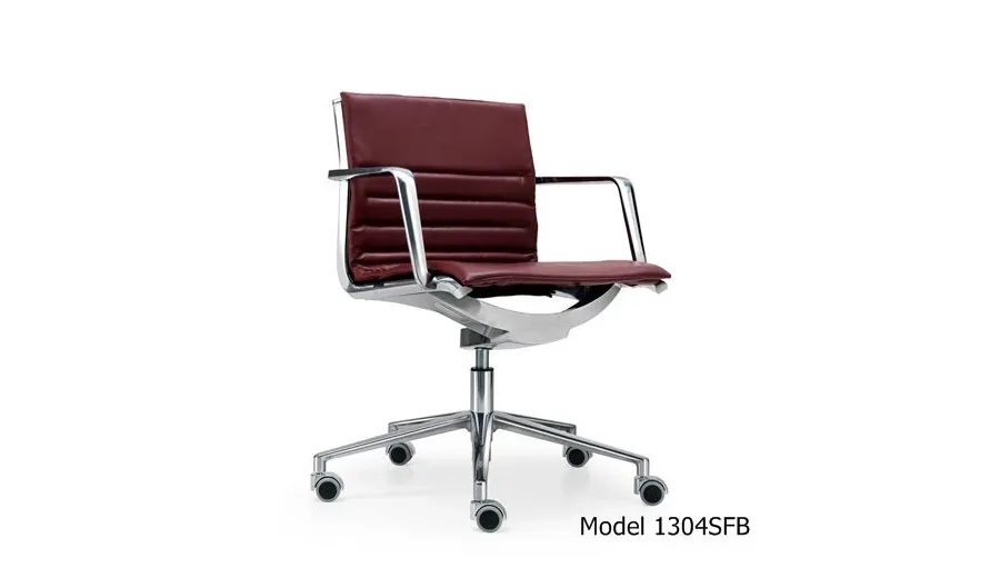 picture 1 Aluminum leather design office chair