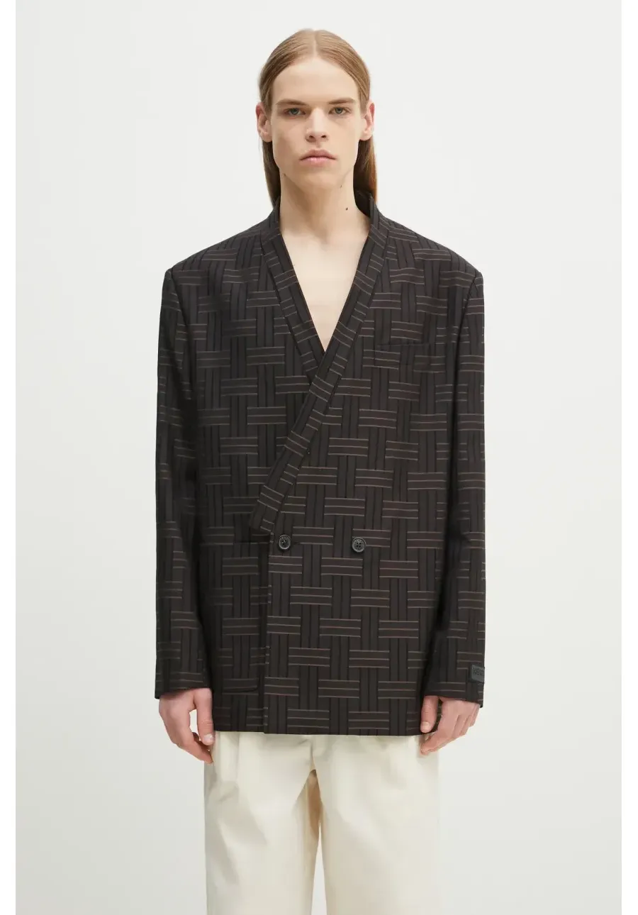 obrazek 1 Kenzo marynarka wełniana męska kolor brązowy FF55VE1309JT.90