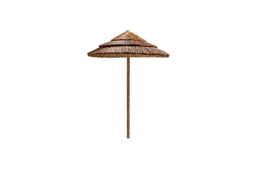 obrazek 1 Okrągły parasol z trzciny Cape Reed z centralnym drewnianym słupkiem do ogrodu