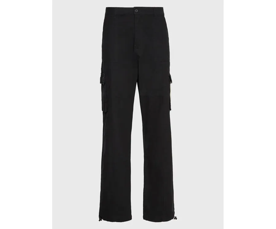 obrazek 1 Karl Kani Spodnie materiałowe Rubber Signature 6002507 Czarny Relaxed Fit