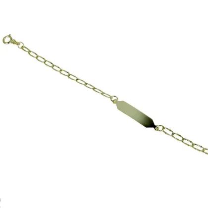 Zdjęcie Bransoletka blaszana z wydłużonym łańcuszkiem typu krawężnik