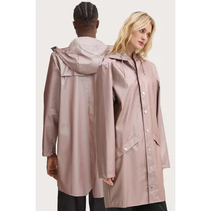 Zdjęcie Rains kurtka przeciwdeszczowa Long Jacket W3 kolor fioletowy przejściowa 12020-37