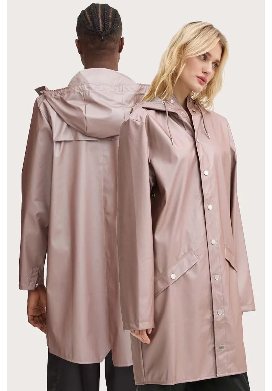 obrazek 1 Rains kurtka przeciwdeszczowa Long Jacket W3 kolor fioletowy przejściowa 12020-37