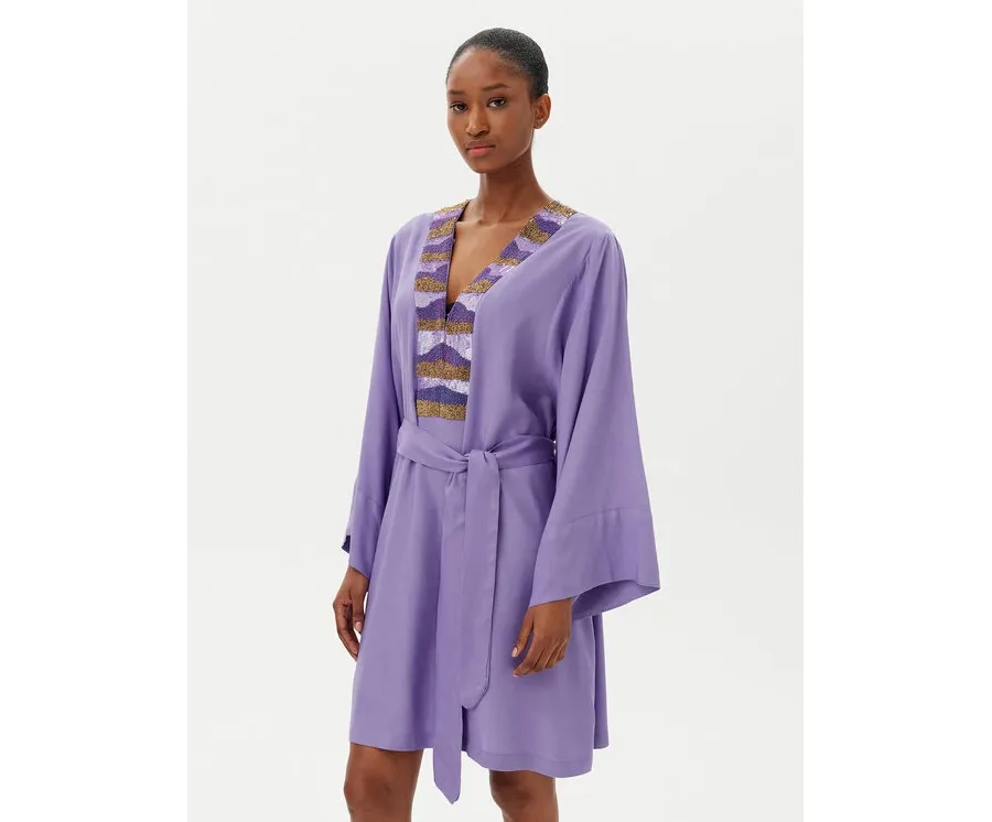 obrazek 1 LOLA CASADEMUNT Sukienka letnia LS2516035 Fioletowy Regular Fit