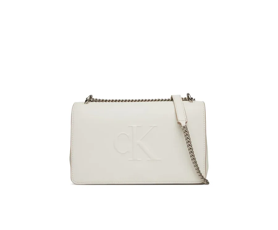 obrazek 1 Calvin Klein Jeans Torebka Sculpted Ew Flap Conv Chain LV04K3035G Biały