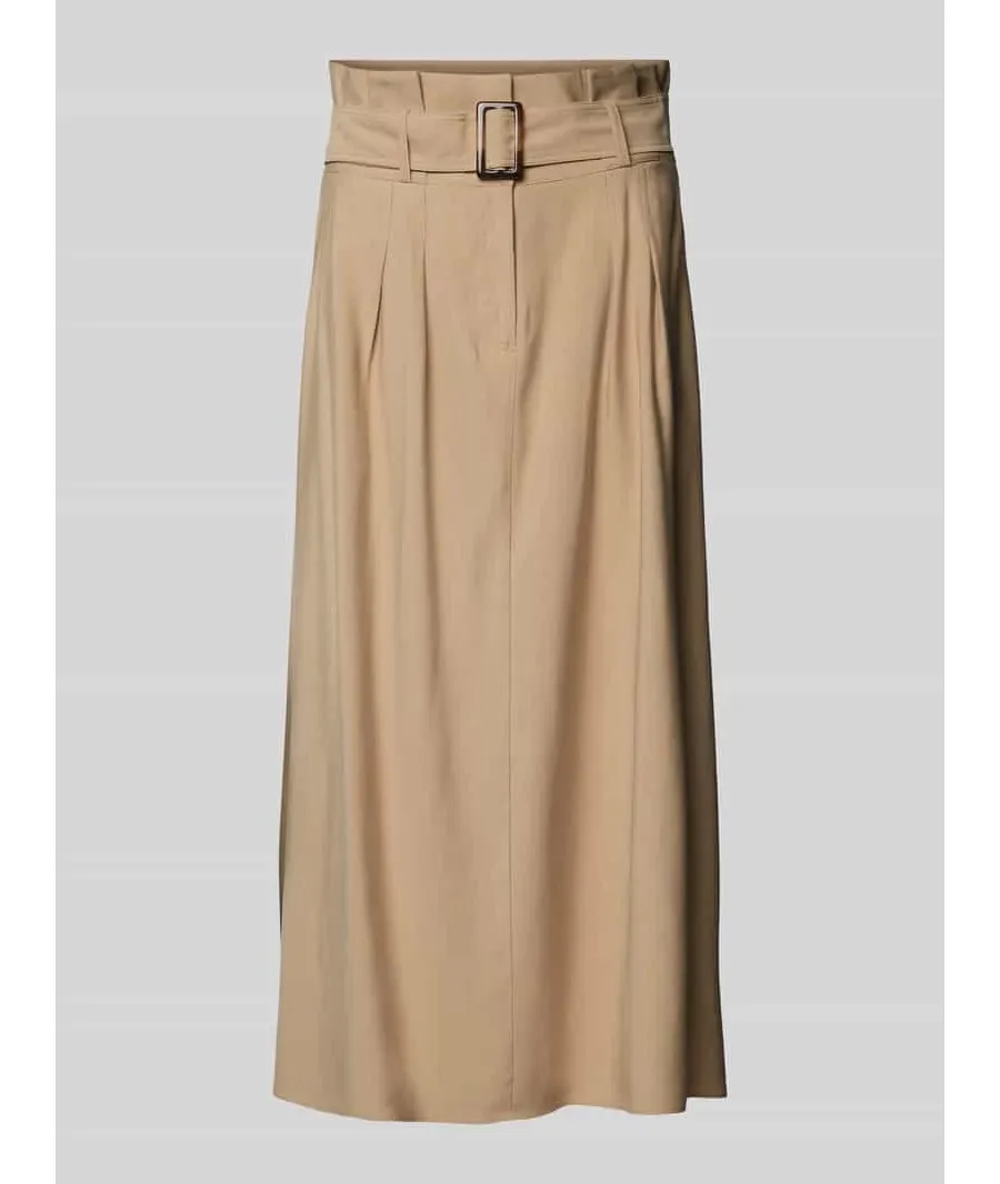 obrazek 1 Spódnica midi z zakładkami w pasie