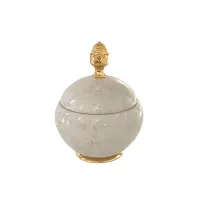 Picture Luxurious marble container for cotton swabs for a unique bathroom – 3SC