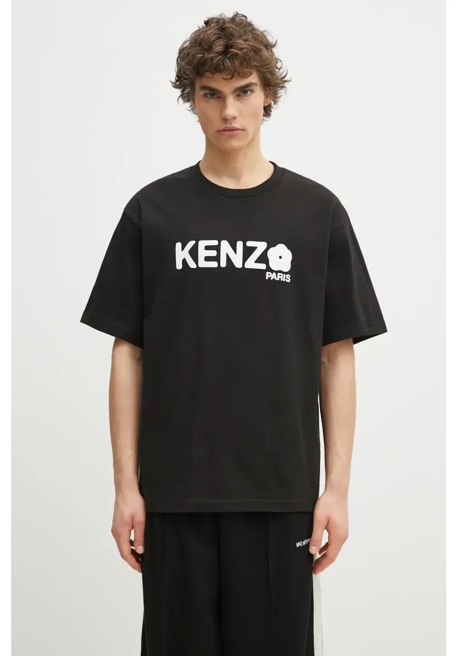 obrazek 1 Kenzo t-shirt bawełniany Boke Flower 2.0 męski kolor czarny z nadrukiem FF55TS4914SG.99J