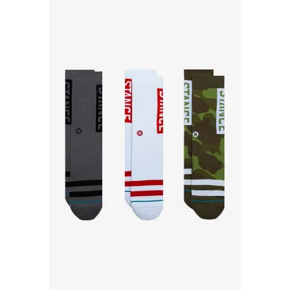 Zdjęcie Stance skarpetki The OG 3-pack kolor biały A556C20OG3-CAM