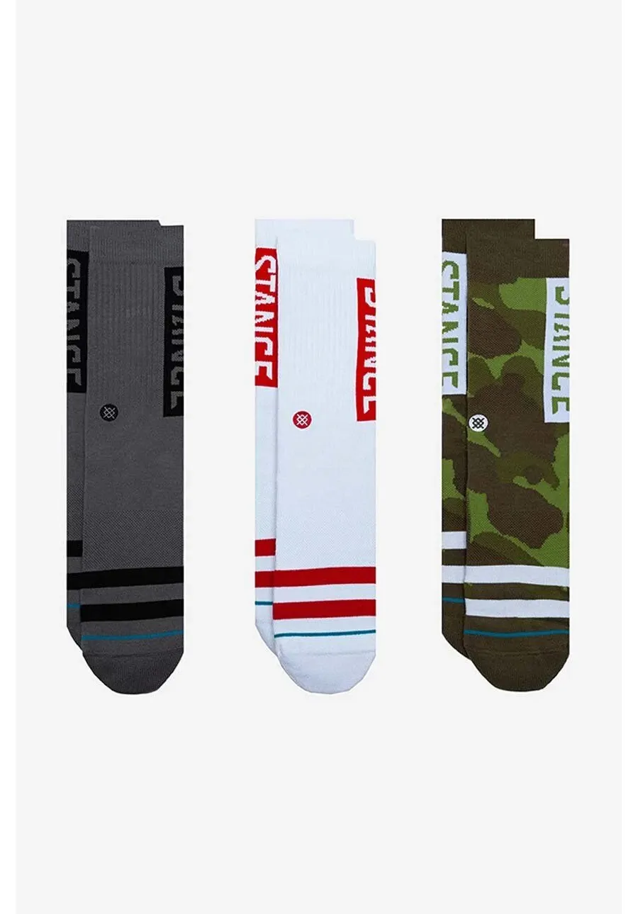 obrazek 1 Stance skarpetki The OG 3-pack kolor biały A556C20OG3-CAM