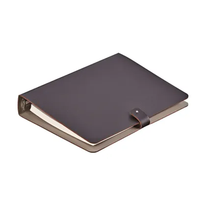 Zdjęcie Segregator na dokumenty A5 z naturalnej skóry w kolorze czekoladowym