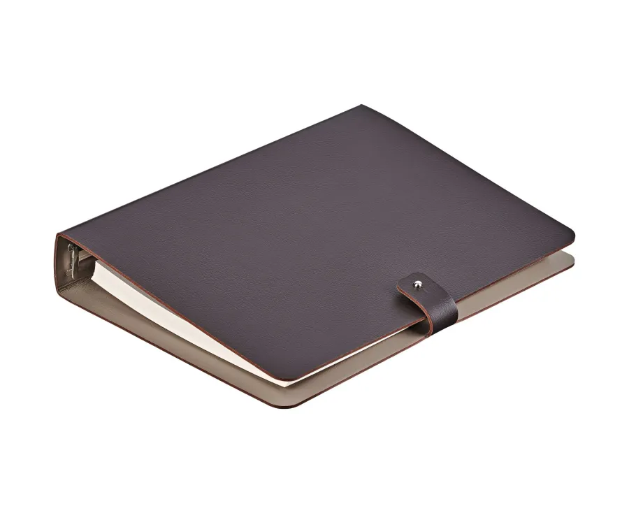 obrazek 1 Segregator na dokumenty A5 z naturalnej skóry w kolorze czekoladowym