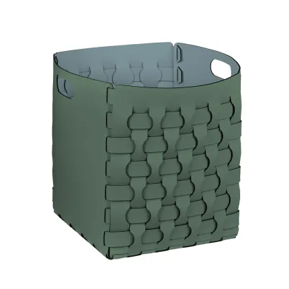 Zdjęcie Oryginalny wysoki kosz Dubai 35x35xH40 cm w kolorze eukaliptusa