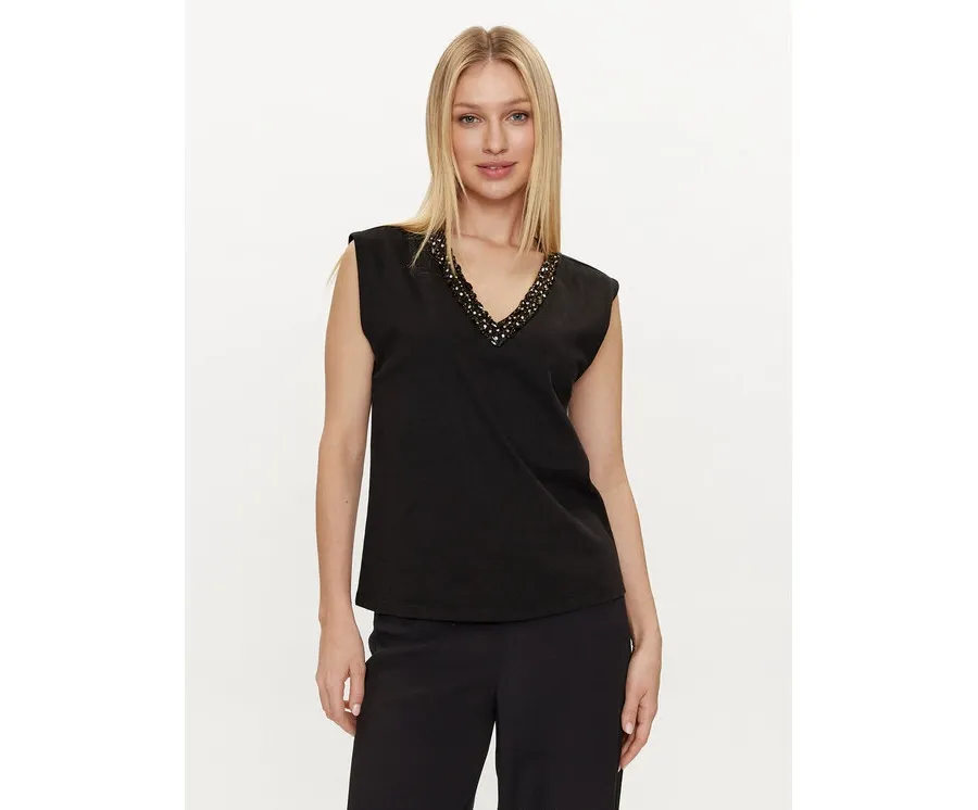 obrazek 1 Lola Casademunt by Maite Bluzka MS2415028 Czarny Relaxed Fit