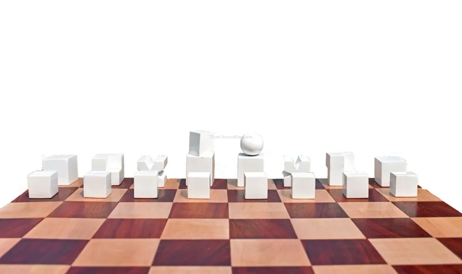 obrazek 4 Biało-czerwone artystyczne figury szachowe idealne na prezent - The Chess Empire