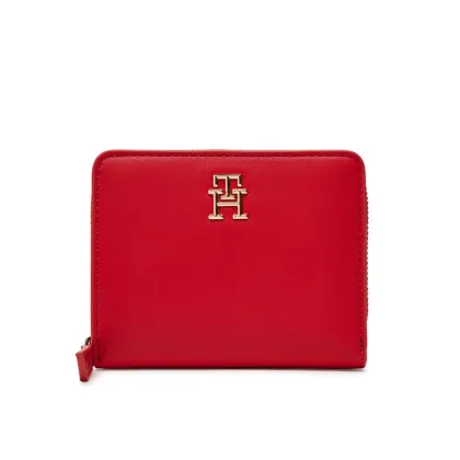 Zdjęcie Tommy Hilfiger Mały Portfel Damski Th Logotape Med Za AW0AW17408 Czerwony