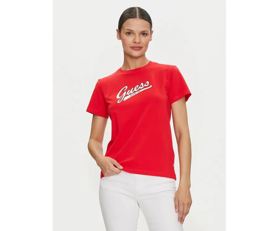 obrazek 1 Guess Jeans T-Shirt W4YI13 J1314 Czerwony Regular Fit