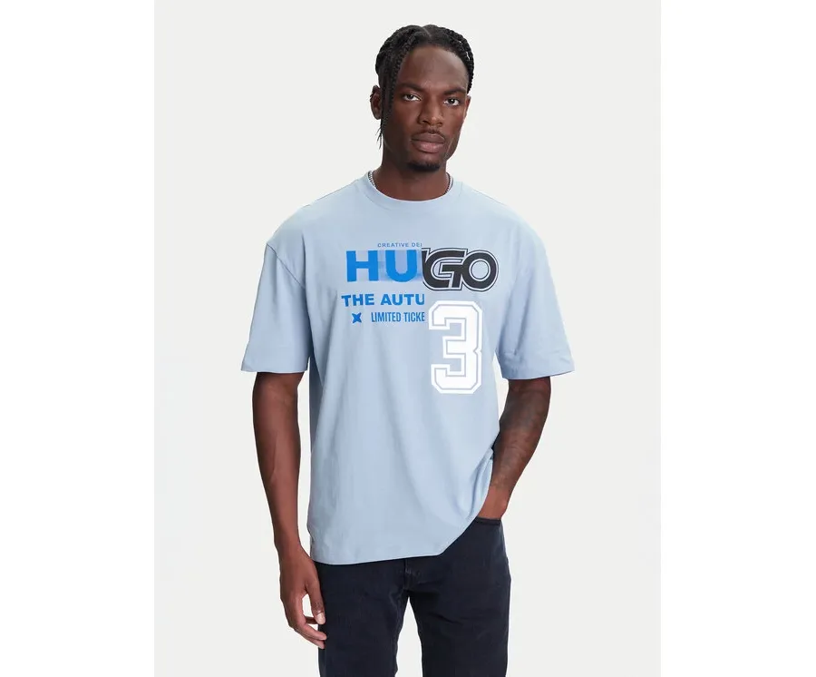 obrazek 1 HUGO T-Shirt Nesite 50544168 Niebieski Loose Fit