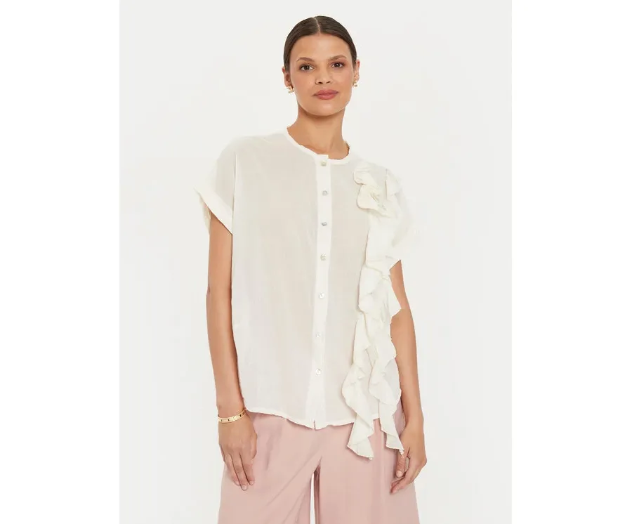 obrazek 1 ViCOLO Bluzka TB2815 Écru Regular Fit