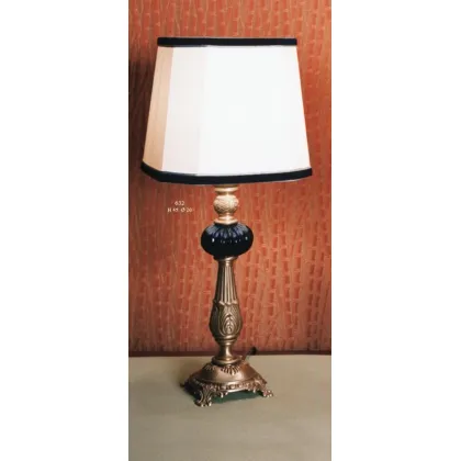 Picture Beautiful baroque lamp with a Murano glass bowl and shade – Il Paralume Marina