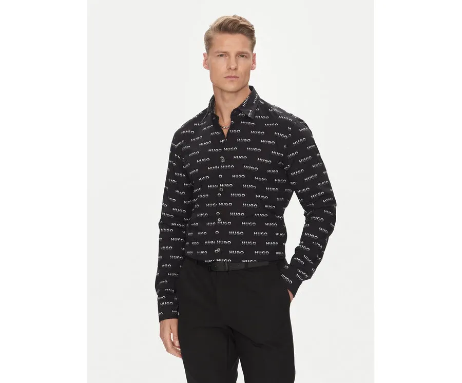 obrazek 1 HUGO Koszula Ermo 50545349 Czarny Slim Fit