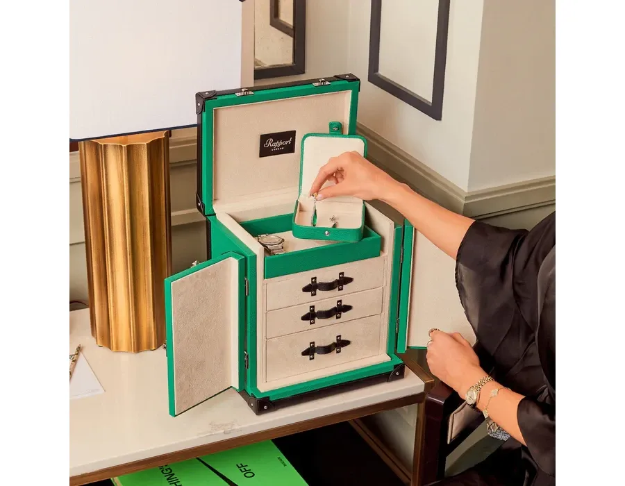 obrazek 3 Ekskluzywna szkatułka skórzana na biżuterię