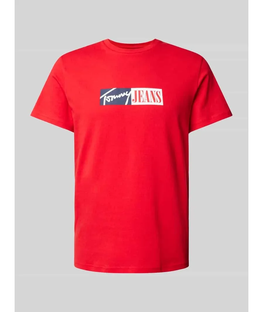 obrazek 1 T-shirt o kroju slim fit z nadrukiem z logo