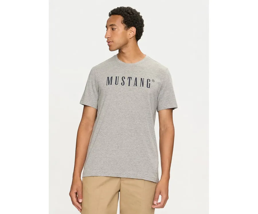 obrazek 1 Mustang T-Shirt Austin 1014695 Szary Regular Fit