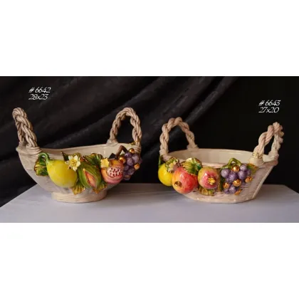 Picture Unique ceramic baskets decorated with fruit