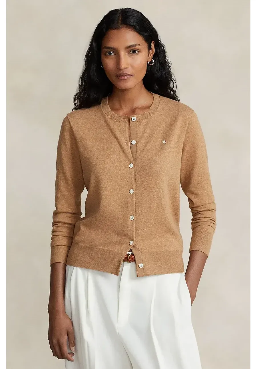 obrazek 1 Polo Ralph Lauren kardigan damski kolor beżowy lekki 211891672