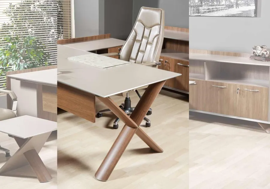 obrazek 3 Stylowy komplet nowoczesnych mebli do gabinetu - Cagin Office