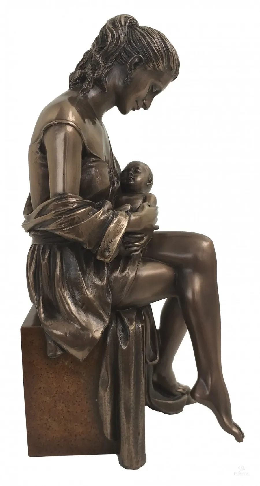 obrazek 2 Brązowana statuetka z żywicy - matka z synem