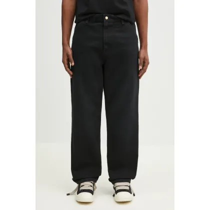 Zdjęcie Carhartt WIP spodnie bawełniane Single Knee Pant kolor czarny proste I034798.894O