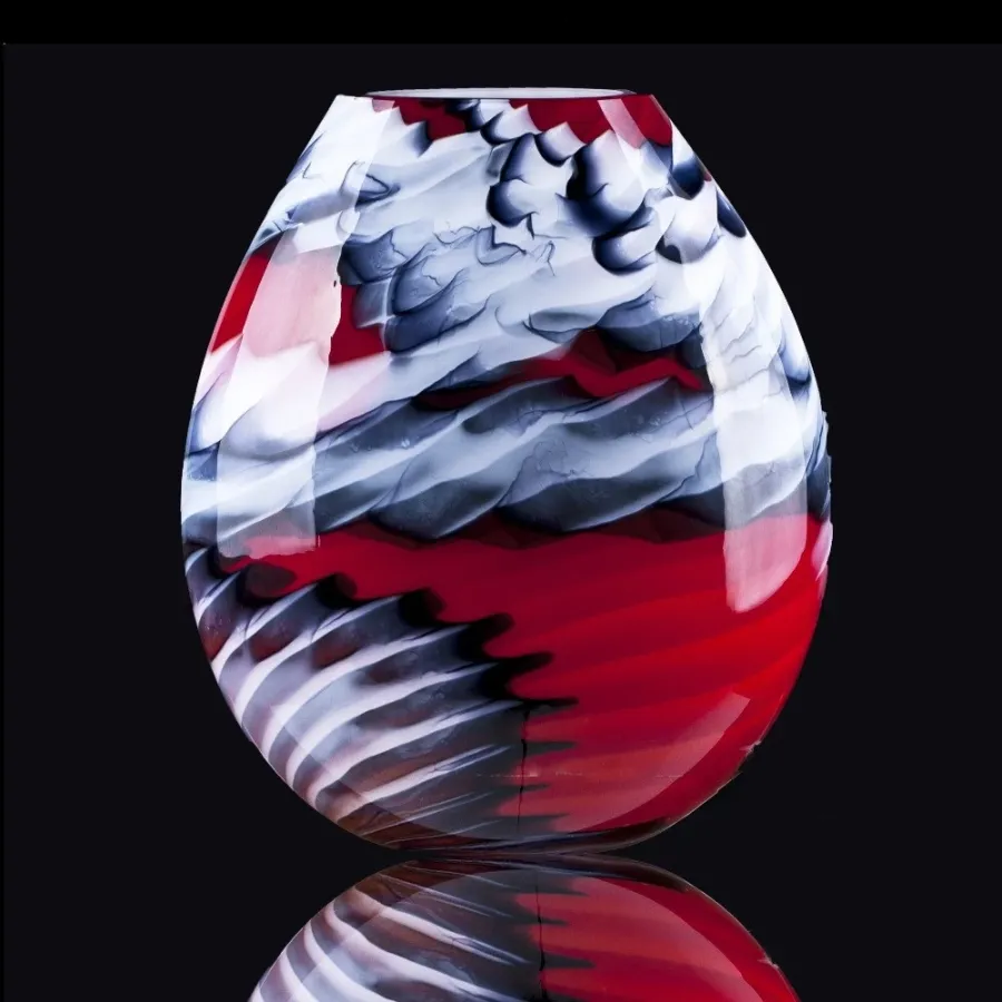 obrazek 3 Trójkolorowa włoska lampa Variegato ze szkła