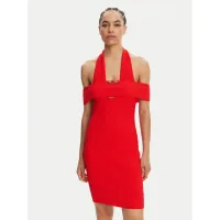 Zdjęcie Just Cavalli Sukienka dzianinowa 78PAOM19 Czerwony Slim Fit
